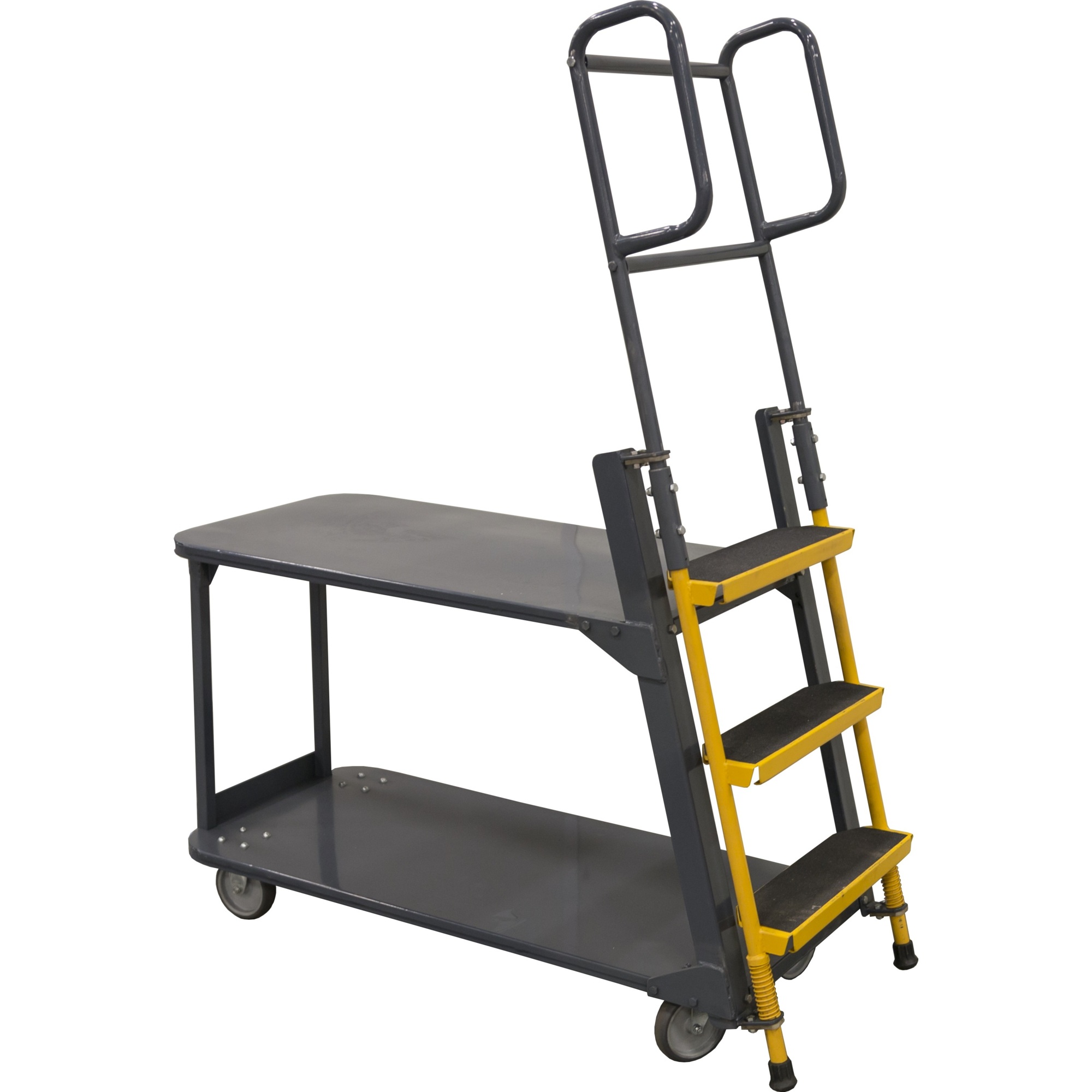 Ballymore Merchandise Ladder Cart, Total Capacity 1000 lb, Material Type Carbon Steel, Top Shelf Height 28 in, Model# BMLC